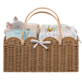 HBlife baby diaper caddy with large scalloped basket for organized nursery storage.