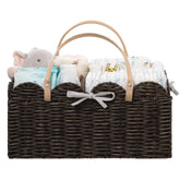 HBlife diaper caddy with scalloped basket designed for organized nursery storage