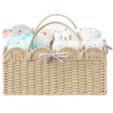 HBlife diaper caddy large with space for diapers and wipes.