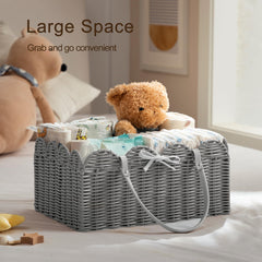 HBlife diaper caddy with divider for easy access and organization