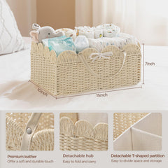 HBlife paper rope nursery baskets show sturdy interior frame.