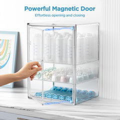 HBlife removable dividers adjust space for different bottle sizes and items.