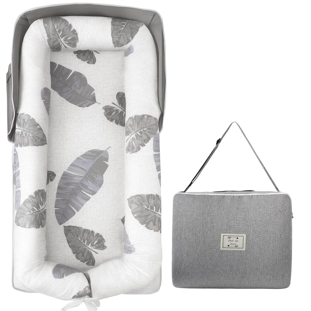 HDUYFYD portable baby lounger folded with bumper offers a safe supervised play space