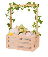 HDUYFYD wooden baby shower crate closet with garland, ideal for elegant gift presentation
