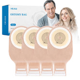 Heagimed colostomy bag with one-piece closure for secure drainage.