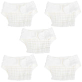 Healifty newborn diapers 5pcs mustard and white cover set, skin-friendly and breathable for newborns.