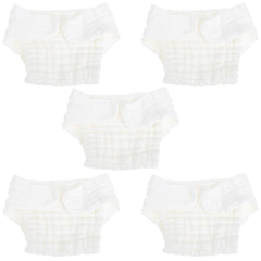 Healifty newborn diapers 5pcs mustard and white cover set, skin-friendly and breathable for newborns.