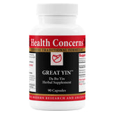 Health Concerns Great Yin bottle front promotes menopause support and calm evening hot flashes