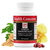 Health Concerns Three Immortals capsules for menopause support and comfort.