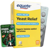 Healthy Surplus Equate Yeast Relief bottle front with label for easy at-home use.