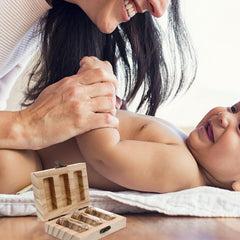 Healvian fetal hair storage box wood detail highlights smooth finish and sturdy construction