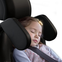 Heapany upgraded car headrest pillow front view showing ergonomic support for long drives