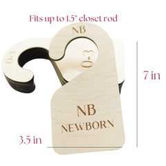 Heart and Home Designs 3.5-inch width fits closet rods up to 1.5 inches.