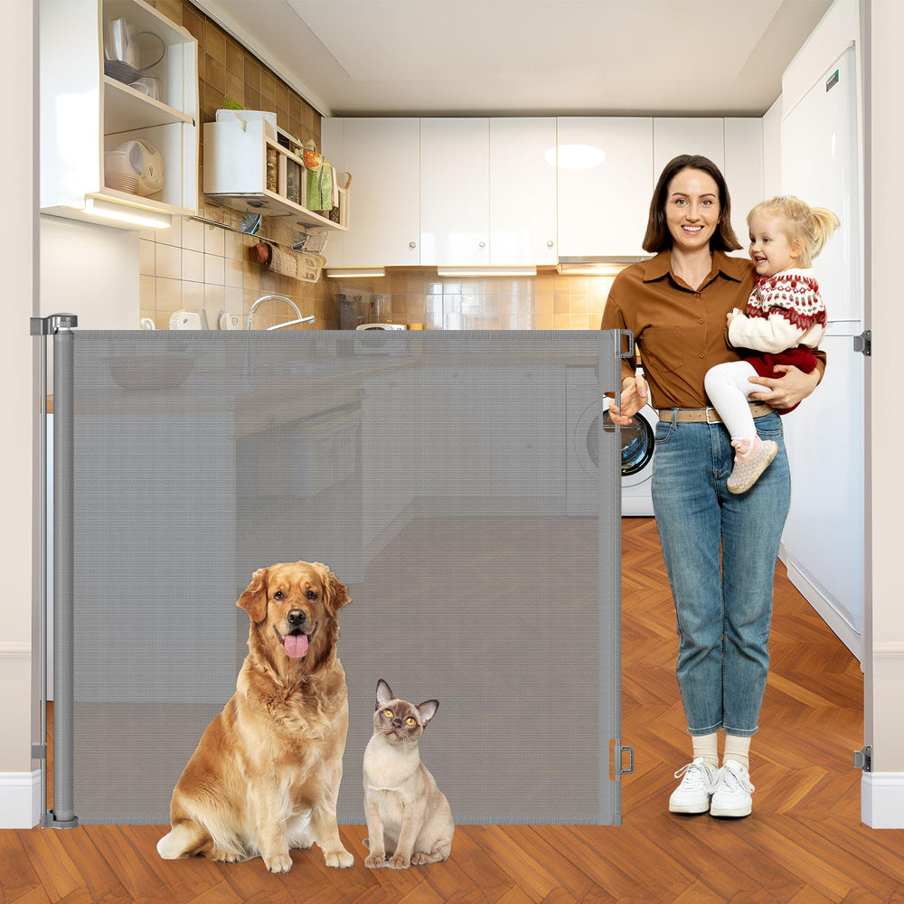 HEELALBABY 48-inch gate in doorway keeps pets safe