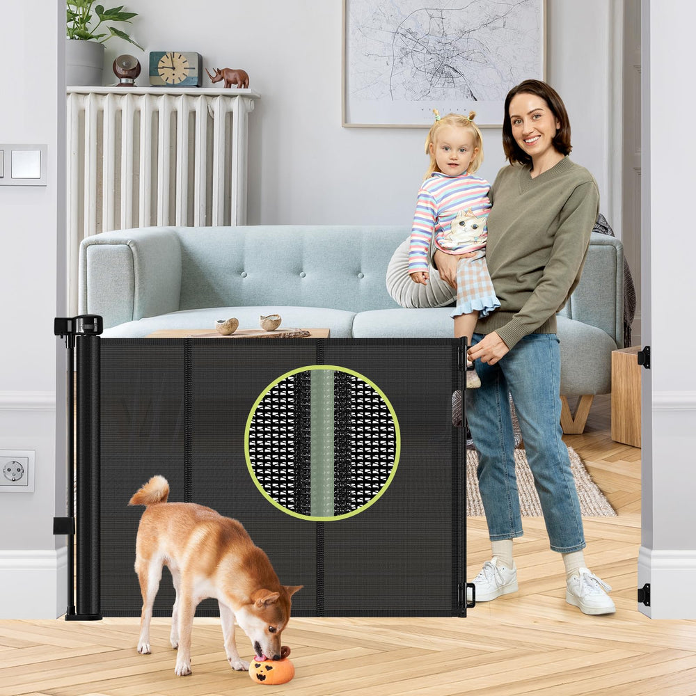 HEELALBABY 55-wide gate top mesh remains taut for reliable openings.