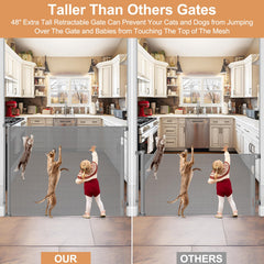 HEELALBABY scratch-resistant mesh gate in action