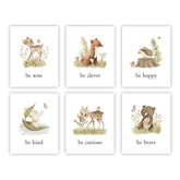 heilkee woodland nursery decor featuring a deer print for kids room display