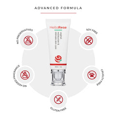 Hello Rose Vaginal Moisturizer application shows pea-size use for gentle, fast relief.