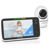 HelloBaby 6-inch IPS screen delivers clear day and night viewing for the baby room