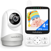 HelloBaby no-wifi monitor with panoramic PTZ for complete nursery coverage
