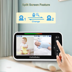 HelloBaby night vision provides clear view in dim light.