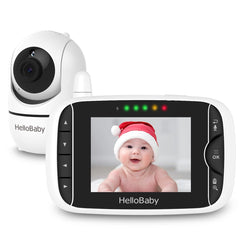 HelloBaby PTZ camera pan view for complete baby sightlines