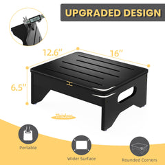 Hellojin wooden step stool bed-access view ideal for high beds