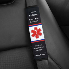 Help Belts neoprene seatbelt cover on a car seat, durable and easy to clean.