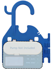 HelperKat Pump Caddy blue side view showing compact organization for Infinity pump.