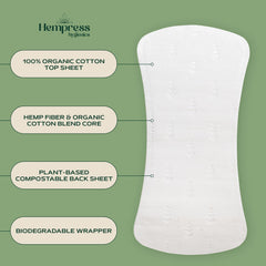 Hempress Hygienics fragrance-free liner ideal for sensitive skin