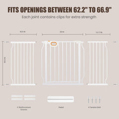 Hemroro baby gate door open walk through mode for hands free use