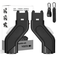 Henkgo upper adapter mounted on UPPAbaby Vista V3 for flexible seating configurations and easy installation