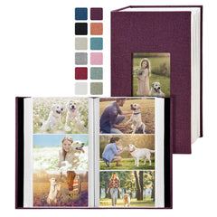 HenPisen Photo Album with 4x6 pockets and front window to showcase memories.