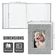 HenPisen photo album 4x6 top-loading pocket enables quick photo insertion.