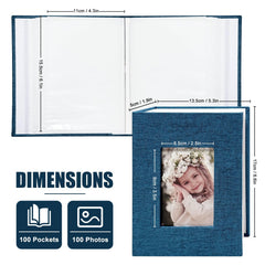HenPisen Linen cover blue album adds sophistication to home photo displays.