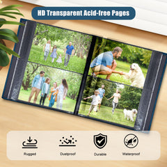 HenPisen slip-in pockets vertical design for compact, easy photo insertion.