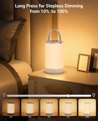 Hensam color-changing lamp showing dynamic RGB modes for cozy bedtime ambience.