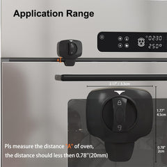 HEOATH oven lock demonstrates pull-and-rotate action for one-handed operation in busy kitchens.