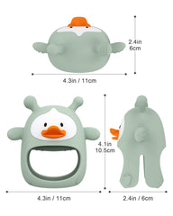HEOMOONE teething toy stem grip supports tiny hands and secure handling.