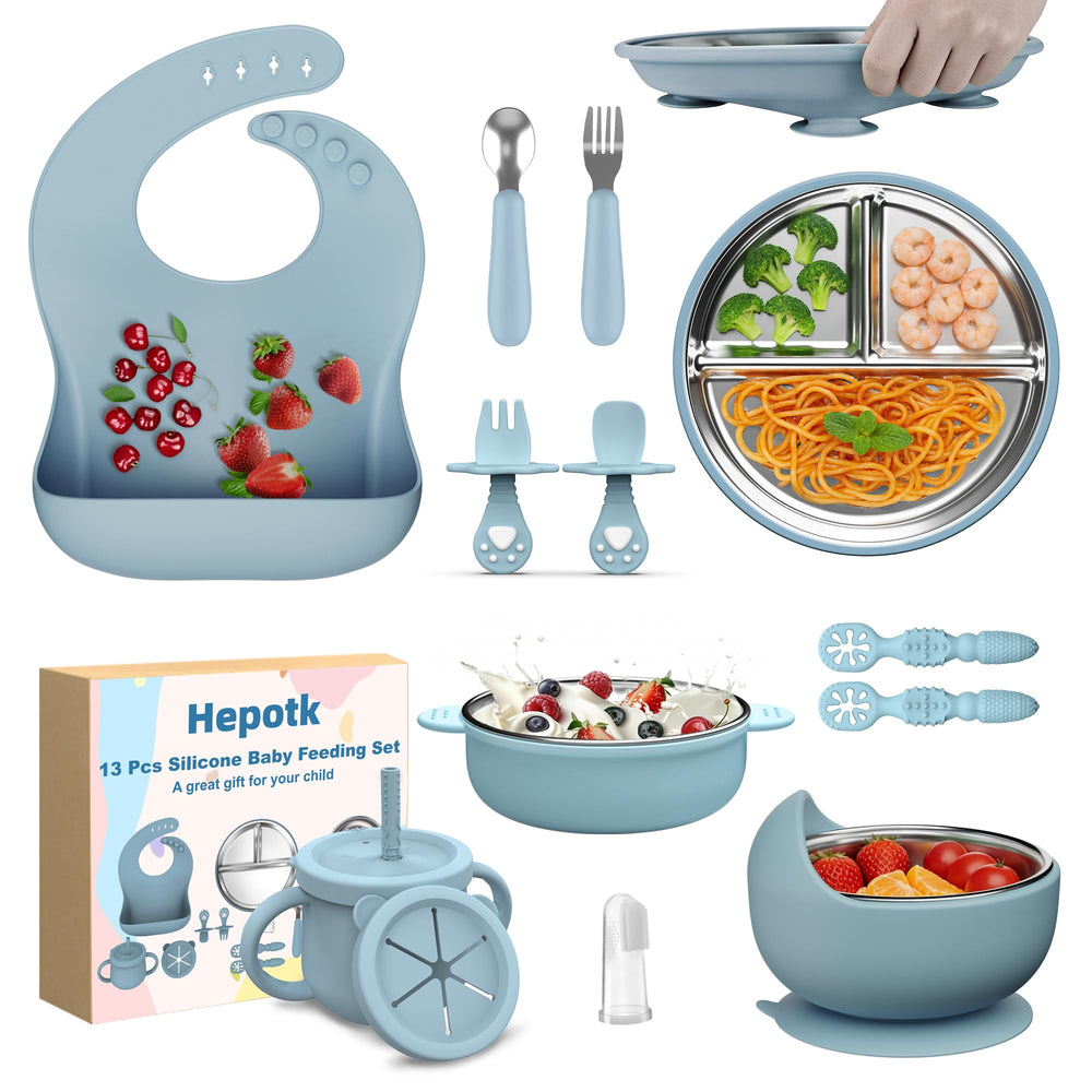 Hepotk suction plate keeps meals mess-free for toddlers.