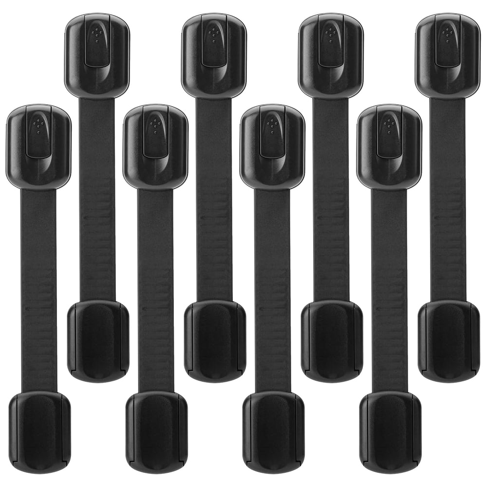 heqxwl 8-pack child safety lock shown on a drawer for safer access.