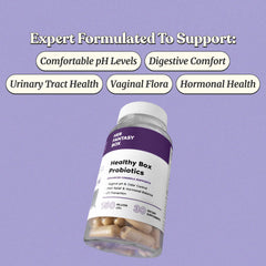 Her Fantasy Box probiotic capsules promote a convenient daily probiotic routine