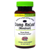 Herbs Etc. Cramp ReLeaf softgel bottle for convenient menstrual relief.