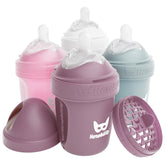 Herobility double anti-colic bottle pour: smooth flow and reduced air intake for calmer feeds.