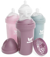 Herobility double anti-colic bottle white 8.5oz with air-vent system for calmer feeds