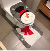 HESHIFENG Snowman toilet seat cover enhances festive charm and cozy comfort.