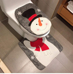 HESHIFENG Snowman toilet seat cover enhances festive charm and cozy comfort.