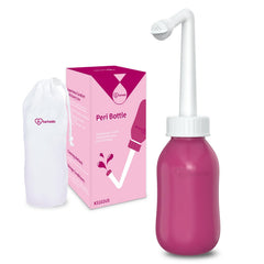 Hetaida peri bottle with angled spout for easy postpartum cleansing.