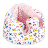 HEVOY Bumbo-compatible seat cover protects the chair and cleans easily.