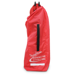Hewjog red airplane stroller travel bag, easy to spot at the gate